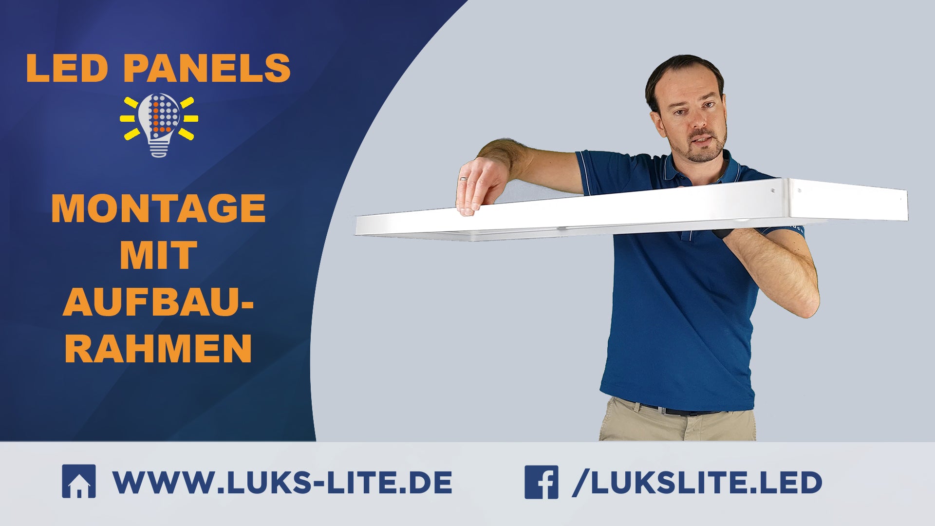 Montage von LED Panels in Aufbaurahmen