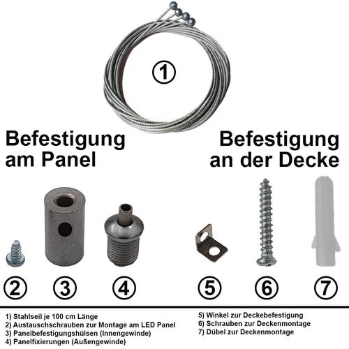60x30 LED Komplett-Paket in neutralweiß (Abhängung)