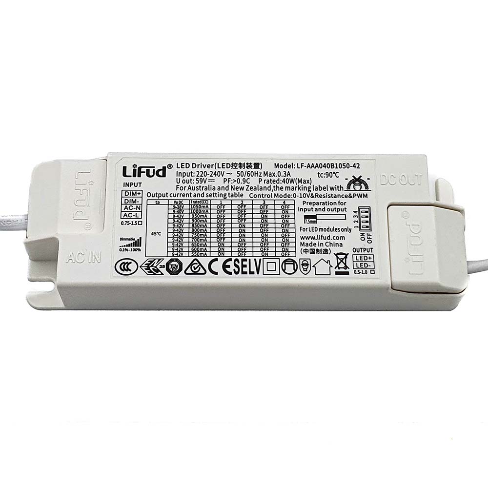 Lifud Dimmbares Netzteil (0-10 V) für 24-40 Watt LED Panels