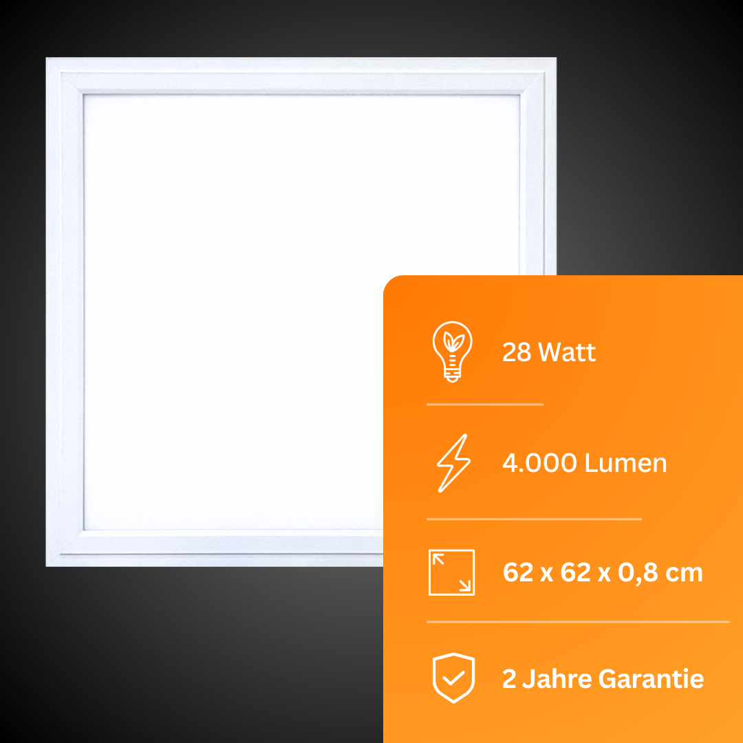 HIGH LUMEN UGR 19 LED Panel 62x62cm | neutralweiß