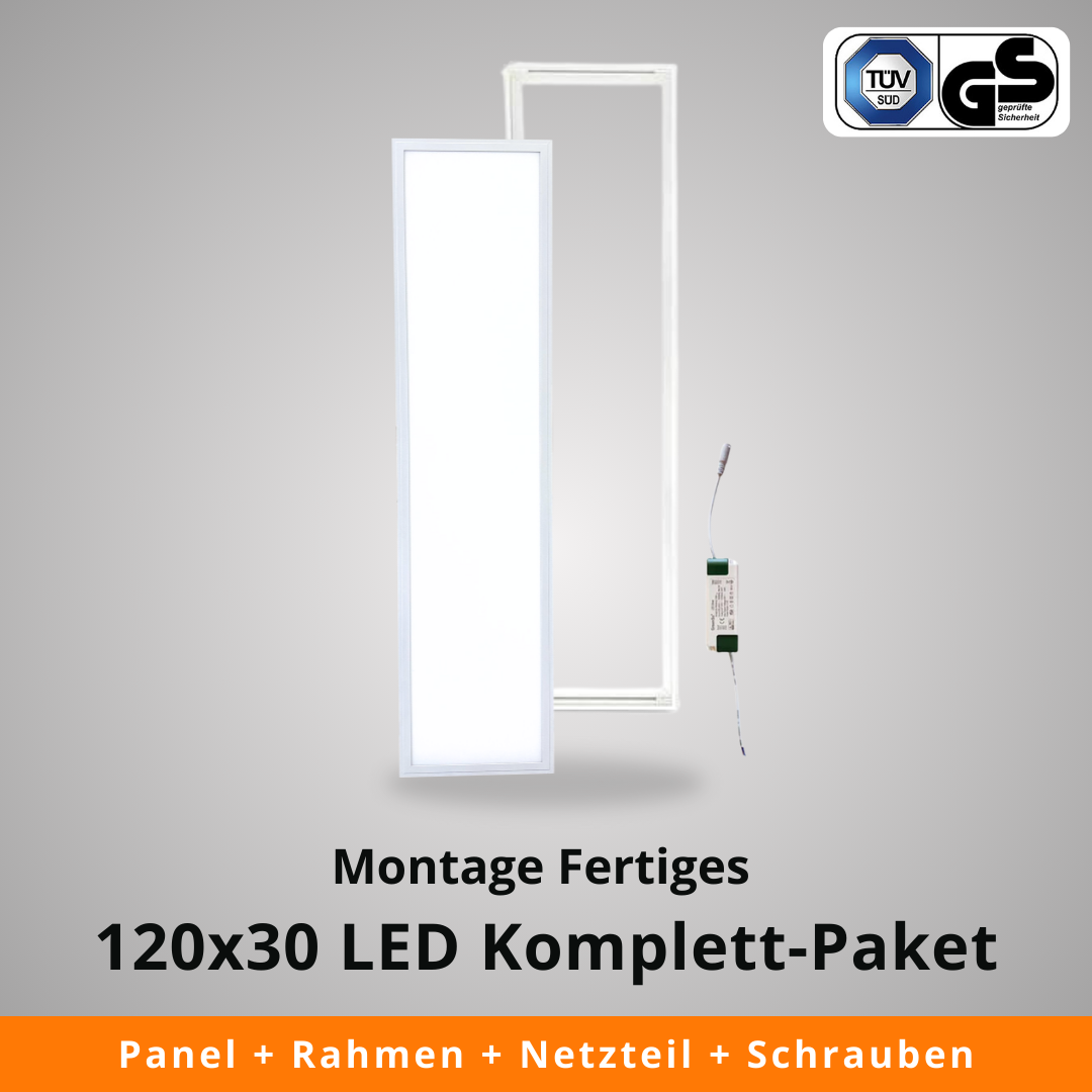 120x30 LED Komplett-Paket in neutralweiß (Deckenmontage)