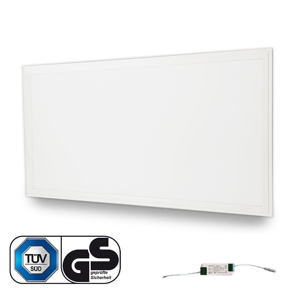 LED Panel 60x30 cm | 4000 Kelvin naturweiß | 24 Watt | 2400 Lumen | TÜV-GS 