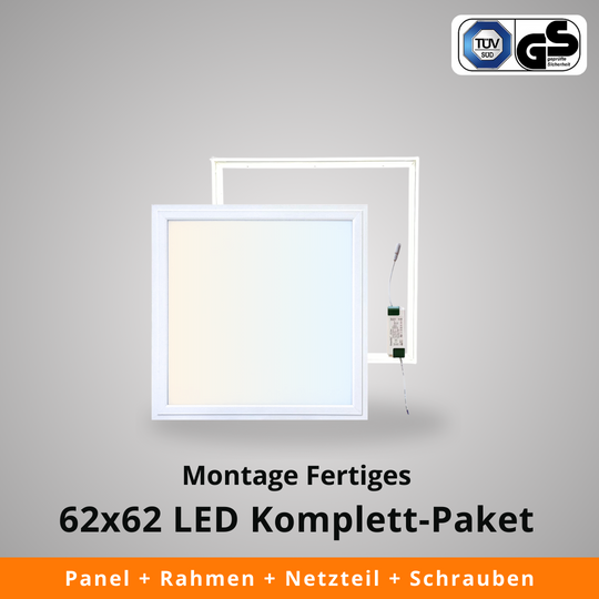 62x62 SmartHome LED Komplett-Paket mit Sprach- und Appsteuerung (Deckenmontage)